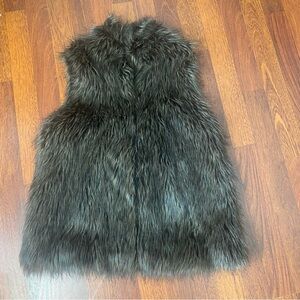 Kenar Faux Fur Vest in Brown and Black